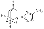 structure of CAS# 19735-74-1, 4-(1-Adamantyl)-2-Aminothiazole;4-(1-Adamantyl)Thiazol-2-Amine;4-(1-Adamantyl)-2-Thiazolamine;[4-(1-Adamantyl)Thiazol-2-Yl]Amine
