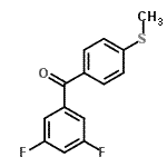 结构式 CAS# 197439-19-3, (3,5-二氟苯基)[4-(甲硫基)苯基]甲酮