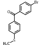 结构式 CAS# 197439-28-4, (4-溴苯基)[4-(甲硫基)苯基]甲酮
