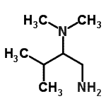 structure of CAS# 19764-61-5, N<Sup>2</Sup>,N<Sup>2</Sup>,3-Trimethyl-1,2-Butanediamine;[2-amino-1-(methylethyl)ethyl]dimethylamine;N-[1-(aminomethyl)-2-methylpropyl]-N,N-dimethylamine;N<sup>2</sup>,N<sup>2</sup>,3-trimethyl-1,2-butanediamine