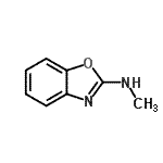 structure of CAS# 19776-98-8, N-Methyl-1,3-Benzoxazol-2-Amine;2-Benzoxazolamine, N-methyl-;benzoxazol-2-ylmethylamine;Benzoxazole, 2-(methylamino)-