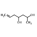 structure of CAS# 19781-76-1, 6-Heptene-2,4-Diol;6-Hepten-2,4-diol;hept-6-ene-2,4-diol