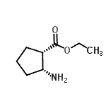 结构式 CAS# 197904-11-3, 乙基(1S,2R)-2-氨基环戊烷羧酸酯