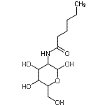 结构式 CAS# 19817-88-0, 2-脱氧-2-(己酰氨基)吡喃己糖