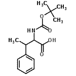 结构式 CAS# 198493-85-5, beta-甲基-N-{[(2-甲基-2-丙基)氧基]羰基}苯丙氨酸