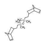 structure of CAS# 198570-39-7, 1,3-Bis[2-(Bicyclo[2.2.1]Hept-5-En-2-Yl)Ethyl]-1,1,3,3-Tetramethyldisiloxane;1,1,3,3-T<wbr>etramethy<wbr>l-1,3-bis<wbr>[2-(5-nor<wbr>bornen-2-<wbr>yl)ethyl]<wbr>disiloxan<wbr>e, mixtur<wbr>e of endo<wbr> and exo;523615_ALDRICH