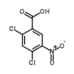结构式 CAS# 19861-62-2, 2,4-二氯-5-硝基苯甲酸