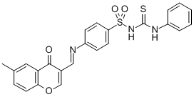 CAS#: 198649-76-2， 1-[4-[(6-Methyl-4-Oxochromen-3-Yl)Methylideneamino]Phenyl]Sulfonyl-3-Phenylthiourea