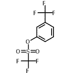 structure of CAS# 199188-30-2, 3-(Trifluoromethyl)Phenyl Trifluoromethanesulfonate;3-(Trifluoromethyl)phenyl triflate;3-(Trifluoromethyl)phenyl triflate.;3-(Trifluoromethyl)phenyl trifluoromethanesulphonate