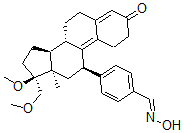 CAS#: 199396-76-4， (8S,11R,13S,14S,17S)-11-[4-[(E)-Hydroxyiminomethyl]Phenyl]-17-Methoxy-17-(Methoxymethyl)-13-Methyl-1,2,6,7,8,11,12,14,15,16-Decahydrocyclopenta[a]Phenanthren-3-One
