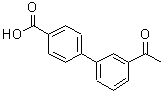 结构式 CAS# 199678-04-1, 3'-乙酰基-4-联苯基羧酸