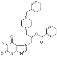 CAS#: 19977-09-4， 7-(2-Benzoyloxy-3-(4-Benzyl-1-Piperazinyl)Propyl)-Theophylline