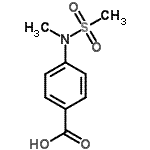 结构式 CAS# 200393-68-6, 4-[甲基(甲基磺酰基)氨基]苯甲酸