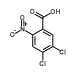结构式 CAS# 2011-09-8, 4,5-二氯-2-硝基苯甲酸