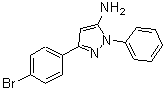 结构式 CAS# 201735-04-8, 3-(4-溴苯基)-1-苯基-1H-吡唑-5-胺