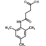 structure of CAS# 201741-53-9, 4-(Mesitylamino)-4-Oxobutanoic Acid;3-[N-(2,4,6-trimethylphenyl)carbamoyl]propanoic acid;4-oxo-4-[(2,4,6-trimethylphenyl)amino]butanoic acid;EU-0004021