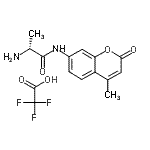 结构式 CAS# 201847-52-1, N-(4-甲基-2-氧代-2H-苯并吡喃-7-基)-D-丙氨酰胺三氟乙酸盐(1:1)