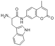 structure of CAS# 201860-49-3, (alphaS)-alpha-Amino-N-(4-Methyl-2-Oxo-2H-1-Benzopyran-7-Yl)-1H-Indole-3-Propanamide