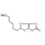 structure of CAS# 202126-51-0, 5-Hexyl[1,3]Dithiolo[4,5-d][1,3]Dithiole-2-Thione;5-Hexyl-1,3-dithiolo[4,5-d][1,3]dithiole-2-thione