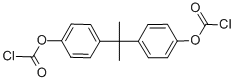 structure of CAS# 2024-88-6, [4-[2-(4-Carbonochloridoyloxyphenyl)Propan-2-Yl]Phenyl] Chloroformate;[4-[1-(4-Chlorocarbonyloxyphenyl)-1-Methyl-Ethyl]Phenyl] Chloroformate;Chloroformic Acid [4-[1-(4-Chlorocarbonyloxyphenyl)-1-Methylethyl]Phenyl] Ester;Chloroformic Acid [4-[1-(4-Chlorocarbonyloxyphenyl)-1-Methyl-Ethyl]Phenyl] Ester