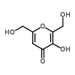 结构式 CAS# 2029-49-4, 3-羟基-2,6-二(羟基甲基)-4H-吡喃-4-酮