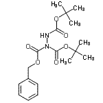 结构式 CAS# 202980-91-4, 1-苄基1,2-二(2-甲基-2-丙基)1,1,2-肼三羧酸酯