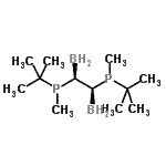 structure of CAS# 203000-48-0, [(1S,2S)-1,2-Diboryl-1,2-Ethanediyl]Bis[Methyl(2-Methyl-2-Propanyl)Phosphine];(S,S)-1,2-BIS[(TERT-BUTYL)METHYLPHOSPHINO]ETHANEBIS(BORANE)