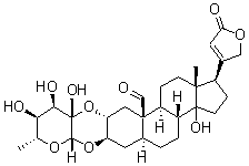 CAS#: 20304-49-8， 3beta,2alpha-[[(2S,3S,4R,5S,6R)-Tetrahydro-3,4,5-Trihydroxy-6-Methyl-2H-Pyran-2,3-Diyl]Bisoxy]-14-Hydroxy-19-Oxo-5alpha-Card-20(22)-Enolide