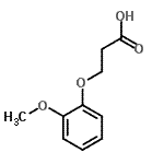 结构式 CAS# 20370-80-3, 3-(2-甲氧基苯氧基)丙酸