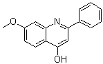 结构式 CAS# 20430-72-2, 7-甲氧基-2-苯基-4-喹啉醇
