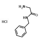 structure of CAS# 20432-97-7, N-Benzylglycinamide Hydrochloride (1:1);2-amino-N-benzylacetamide hydrochloride;MFCD09909316