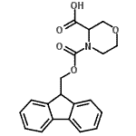 structure of CAS# 204320-51-4, 4-[(9H-Fluoren-9-Ylmethoxy)Carbonyl]-3-Morpholinecarboxylic Acid;(R/S)-Fmoc-3-carboxymorpholine;3,4-MORPH<wbr>OLINEDICA<wbr>RBOXYLICA<wbr>CID, 4-(9<wbr>H-FLUOREN<wbr>-9-YLMETH<wbr>YL) ESTER<wbr>, (3S)-