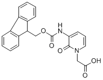 structure of CAS# 204322-11-2, 3-[[(9H-Fluoren-9-Ylmethoxy)Carbonyl]Amino]-2-Oxo-1(2H)-PyridineAcetic Acid;1(2H)-Pyridineaceticacid,3-[[(9H-Fluoren-9-Ylmethoxy)Carbonyl]Amino]-2-Oxo-(9CI);FMOC-3-AMINO-1-CARBOXYMETHYL-PYRIDIN-2-ONE;FMOC-ACPO-OH
