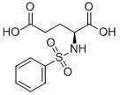 结构式 CAS# 20531-36-6, N-(苯磺酰基)-L-谷氨酸