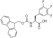 结构式 CAS# 205526-30-3, N-[(9H-芴-9-基甲氧基)羰基]-3,4,5-三氟-L-苯丙氨酸