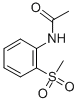 结构式 CAS# 20628-27-7, N-[2-(甲基磺酰基)苯基]-乙酰胺