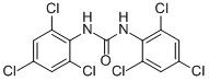 structure of CAS# 20632-35-3, N,N'-Bis(2,4,6-Trichlorophenyl)Urea;2,2',4,4',6,6'-Hexachloro-N,N'-Diphenylurea;4-12-00-01282 (Beilstein Handbook Reference);Brn 2823530