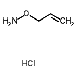 structure of CAS# 206557-03-1, 3-(Aminooxy)-1-Propene Hydrochloride (1:1);O-(2-Propenyl)hydroxylamine hydrochloride;O-(prop-2-en-1-yl)hydroxylamine hydrochloride;O-ALLYLHYDROXYLAMINEHYDROCHLORIDE