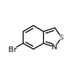 structure of CAS# 20712-08-7, 6-Bromo-2,1-Benzothiazole;6-Bromobenzo[c]isothiazole;MFCD13176692