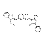 CAS#: 20749-78-4， (4Z)-4-{7-[(Z)-(3-Ethyl-1,3-Benzothiazol-2(3H)-Ylidene)Methyl]-4,4A,5,6-Tetrahydro-2(3H)-Naphthalenylidene}-5-Methyl-2-Phenyl-2,4-Dihydro-3H-Pyrazol-3-One