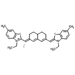 CAS#: 20749-81-9， 3-Ethyl-2-[(E)-{7-[(Z)-(3-Ethyl-6-Methyl-1,3-Benzothiazol-2(3H)-Ylidene)Methyl]-4,4A,5,6-Tetrahydro-2(3H)-Naphthalenylidene}Methyl]-6-Methyl-1,3-Benzothiazol-3-Ium Iodide