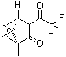 结构式 CAS# 207742-84-5, (1S,4S)-1,7,7-三甲基-3-(三氟乙酰基)双环[2.2.1]庚烷-2-酮