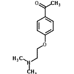 structure of CAS# 2079-49-4, 1-{4-[2-(Dimethylamino)Ethoxy]Phenyl}Ethanone;1-{4-[2-(dimethylamino)ethoxy]phenyl}ethan-1-one;AM8450530;MFCD01673233