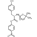 structure of CAS# 20866-55-1, 4-Nitrophenyl N-{[(2-Methyl-2-Propanyl)Oxy]Carbonyl}-L-Tyrosinate;BOC-TYR-ONP;ZINC02555051