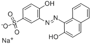 结构式 CAS# 2092-55-9, 4-羟基-3-[2-(2-羟基-1-萘基)偶氮]-苯磺酸钠盐(1:1)
