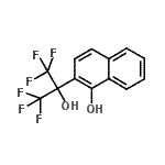 structure of CAS# 2092-87-7, 2-(1,1,1,3,3,3-Hexafluoro-2-Hydroxy-2-Propanyl)-1-Naphthol;2-(1,1,1,<wbr>3,3,3-Hex<wbr>afluoro-2<wbr>-hydroxyp<wbr>rop-2-yl)<wbr>-1-hydrox<wbr>ynaphthal<wbr>ene;2-(1,1,1,3,3,3-Hexafluoro-2-hydroxyprop-2-yl)-1-naphthol;2-(1,1,1,<wbr>3,3,3-hex<wbr>afluoro-2<wbr>-hydroxyp<wbr>ropan-2-y<wbr>l)naphtha<wbr>len-1-ol