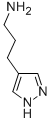 structure of CAS# 21056-78-0, 4-(3-Aminopropyl)Pyrazole;3-(1H-Pyrazol-4-Yl)Propylamine;Sbb010244;3-(1H-Pyrazol-4-Yl)-Propylamine