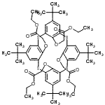 CAS#: 210706-03-9， Tetraethyl 2,2',2'',2'''-{[5,11,17,23-Tetrakis(2-Methyl-2-Propanyl)-2,8,14,20-Tetrathiapentacyclo[19.3.1.1<Sup>3,7</Sup>.1<Sup>9,13</Sup>.1<Sup>15,19</Sup>]Octacosa-1(25),3(28),4,6,9(27),10,12,15(26),16,18,21,23-Dodecaene-25,26 ,27,28-Tetrayl]Tetrakis(Oxy)}Tetraacetate
