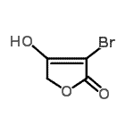 结构式 CAS# 21151-51-9, 3-溴-4-羟基-2(5H)-呋喃酮