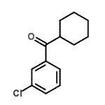 structure of CAS# 211985-77-2, (3-Chlorophenyl)(Cyclohexyl)Methanone;3-Chlorophenyl cyclohexyl ketone